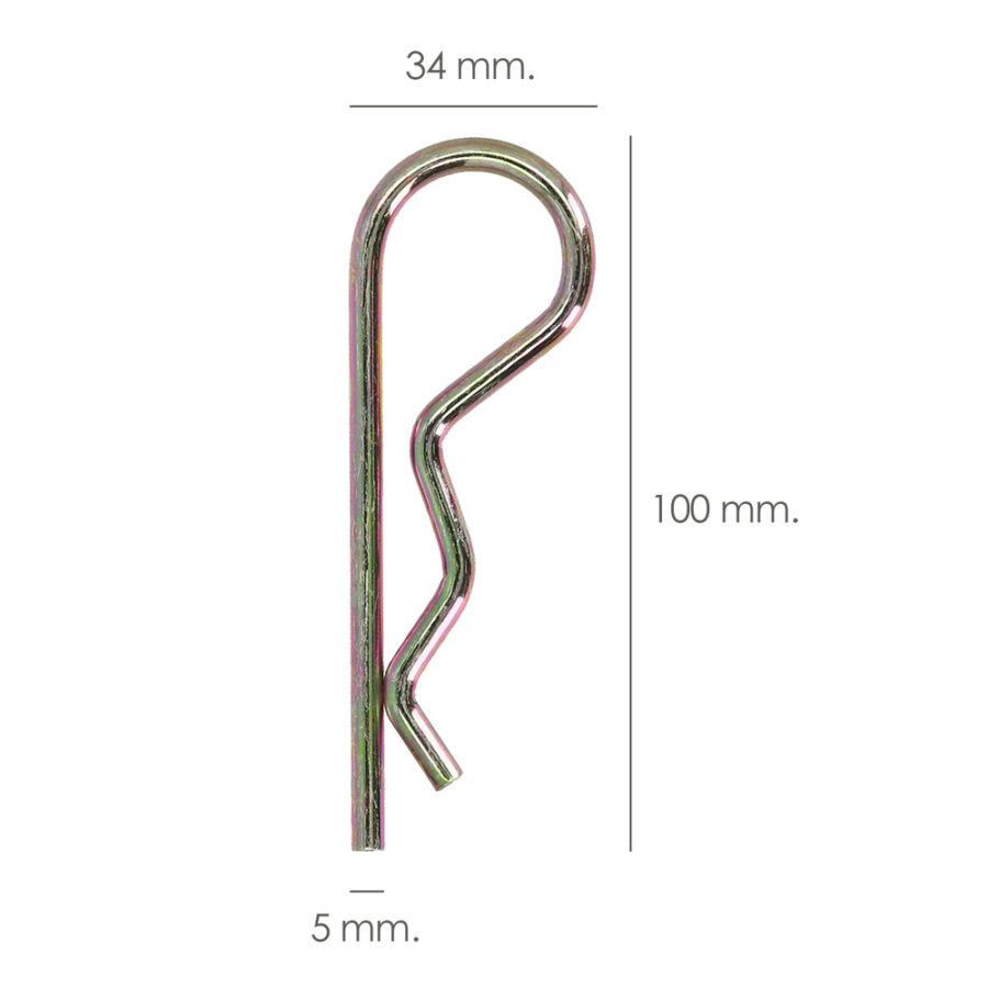 Pasador "R" 5x 100 mm.