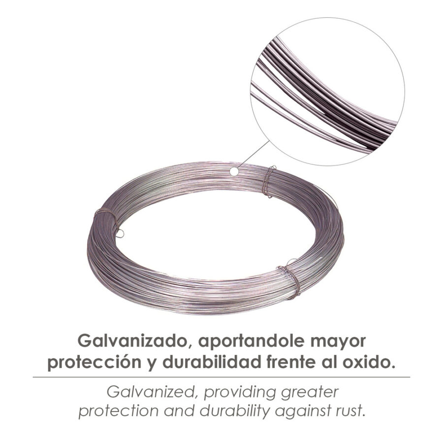 Alambre Galvanizado Rollo 5 kg. Nº16 - 2,7 mm