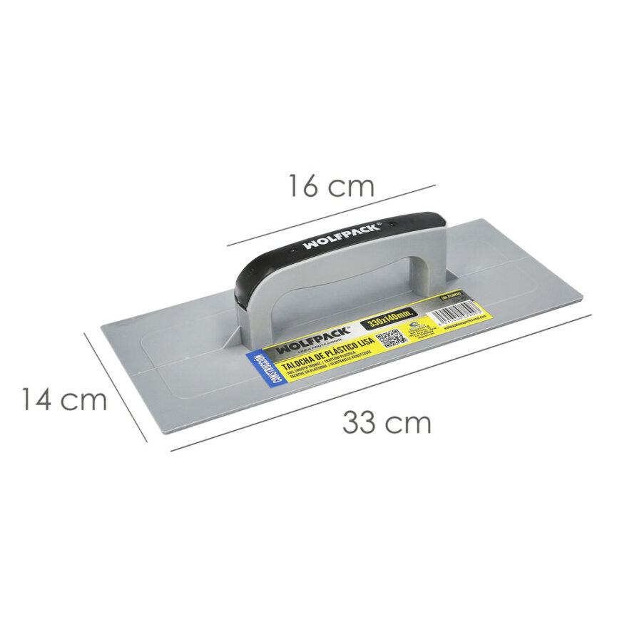 Talocha Plastico Lisa 33 x 14 cm. Gris.