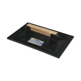Talocha Plastico 27 x 18 cm. Mango Madera Negra Con Alveolos