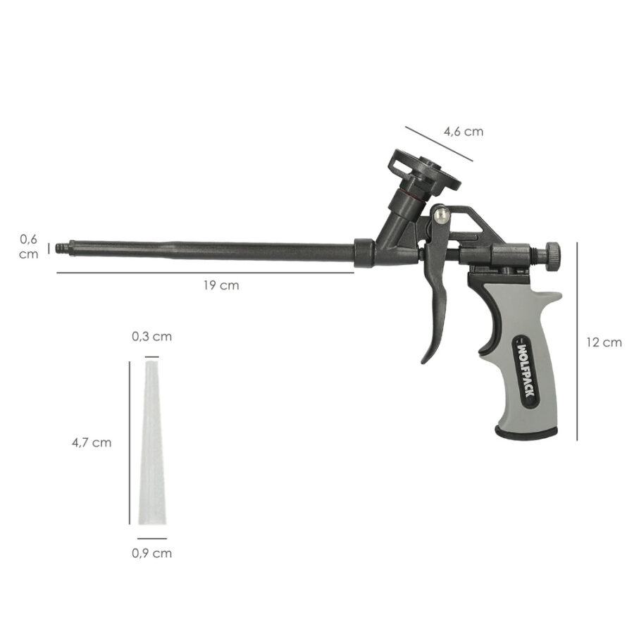 Pistola Para Espuma Poliuretano Recubriemiento Integro PTFE (Interior y Exterior) Pistola Calafatear, Rellenar, Sellar