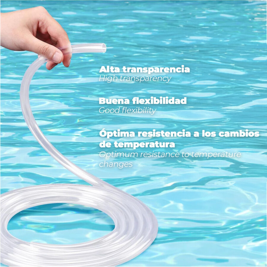 Manguera Transparente Nivel 4 x6 mm. Rollo 50 metros