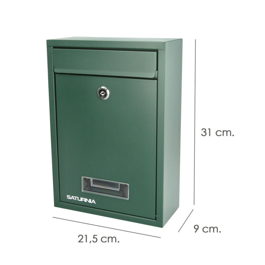 Buzon Square Verde 26 x 9 x 31 (Alt.) cm.