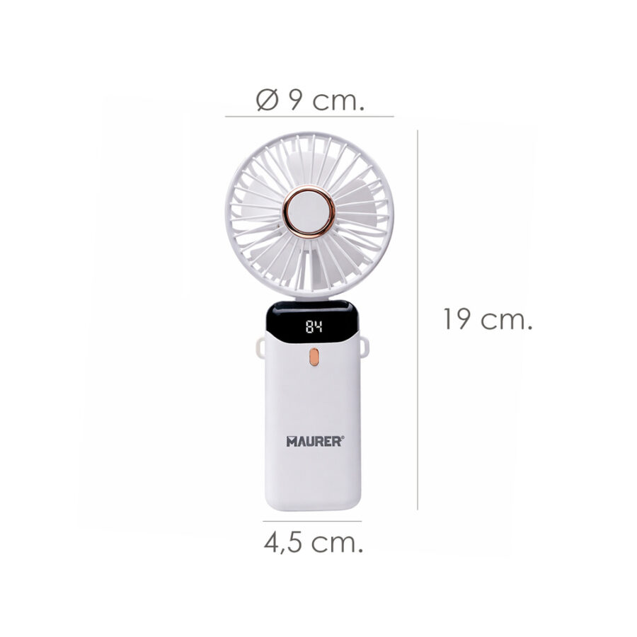Mini Ventilador Plegable Recargable A Bateria. 5 Velocidades