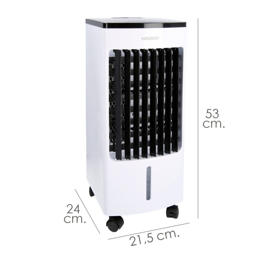 Ventilador Refrescador Por Agua Con Mando. Oscilación Automatica 3 Velocidades, Modo Ventilación / Refrigeración