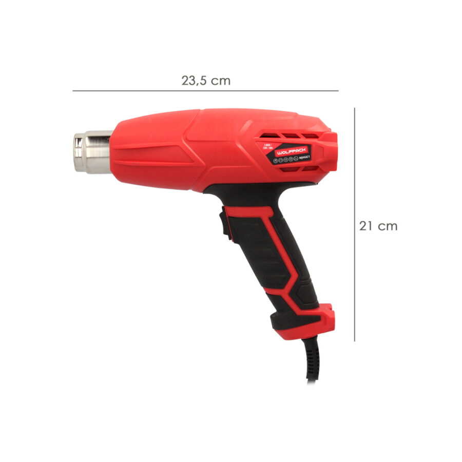 Pistola Aire Caliente 2000 Watt. 2 Potencias Con Accesorios. Decapador, Pistola Decapar Aire Caliente
