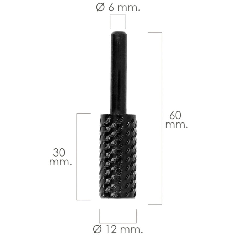Fresa Rotativa Para Metal Cilindrica Ø 12 mm. Para Taladro / Fresadora
