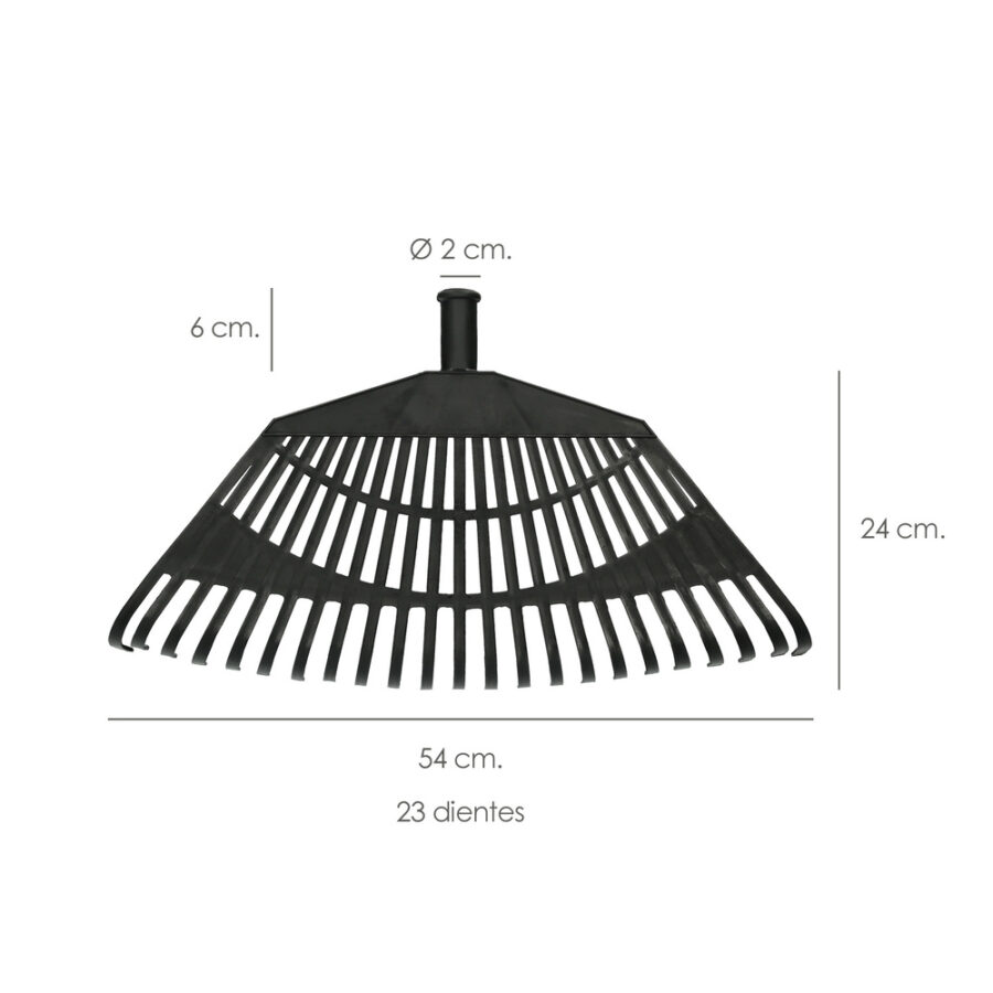 Rastrillo Plastico Trapezoidal Color Negro 32 Dientes
