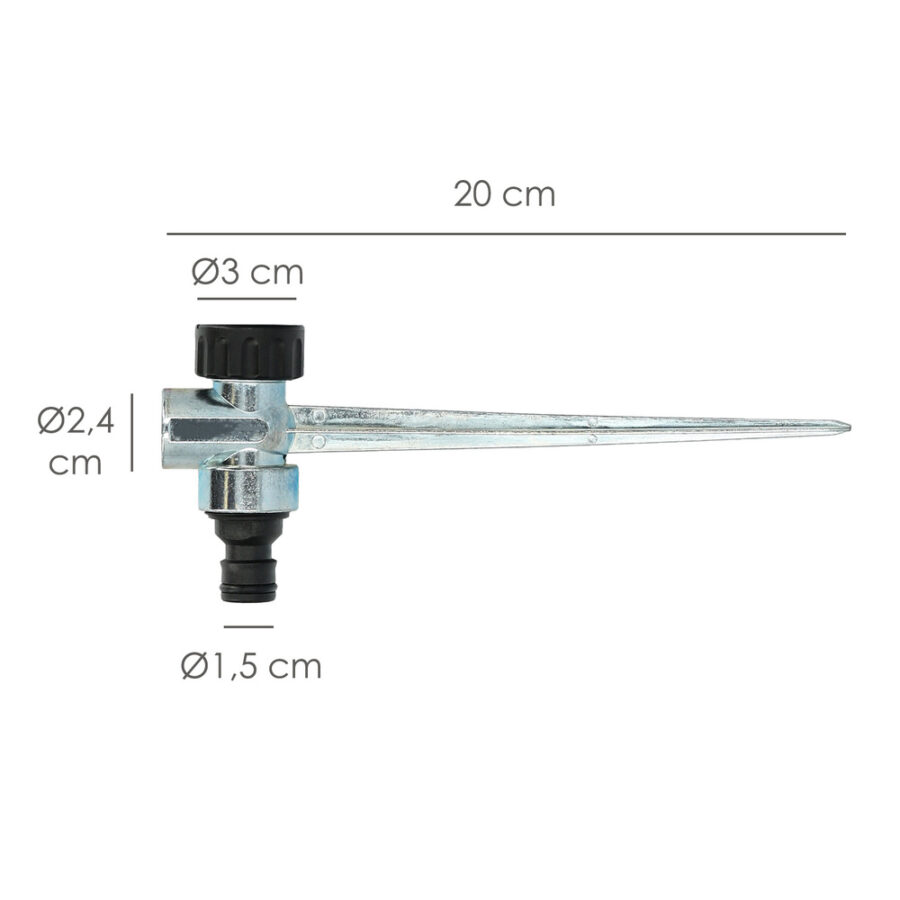 Pincho Para Aspersor Metalico Saturnia Con Racord Manguera