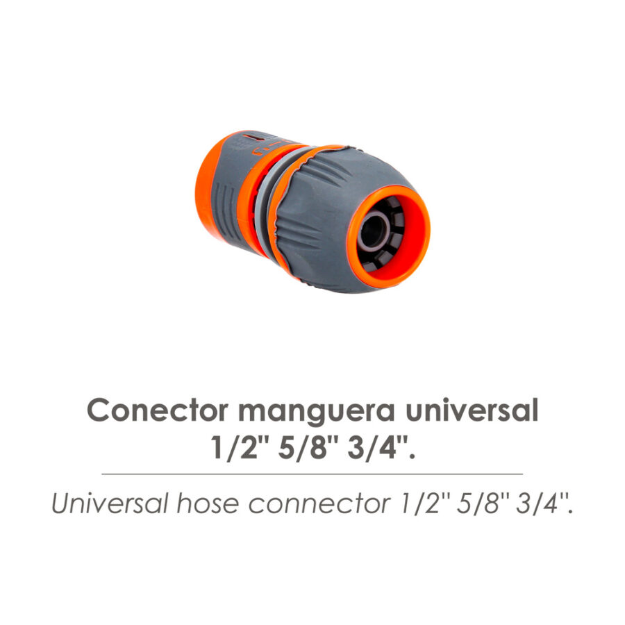 Conector Manguera Plastico Universal 1/2" 5/8" 3/4"