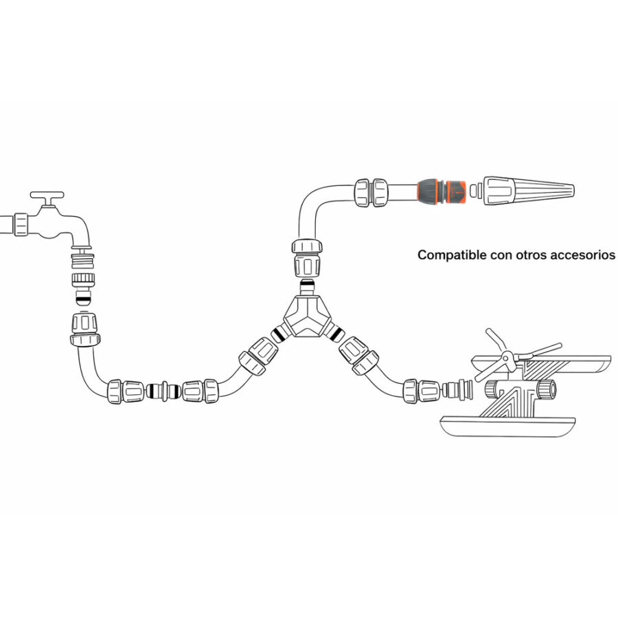 Conector Manguera Plastico Universal 1/2" 5/8" 3/4"