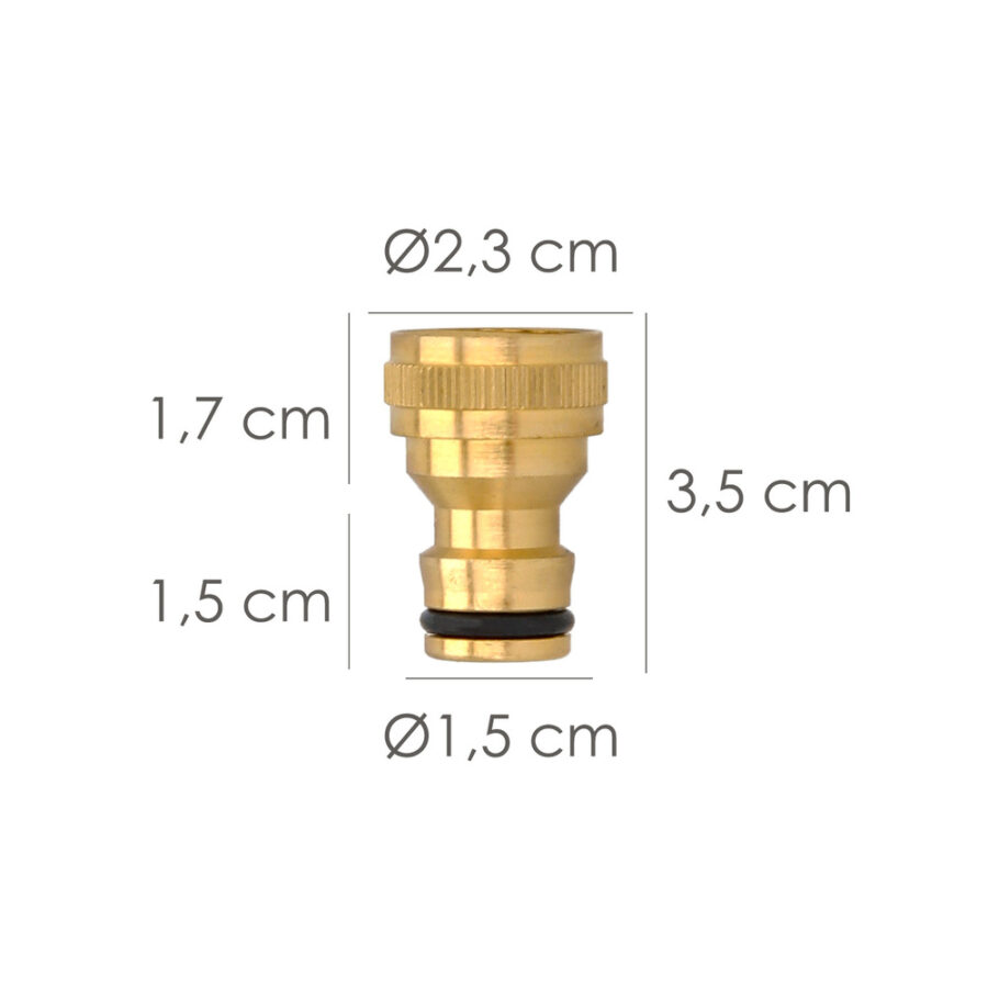 Adaptador Manguera Laton 1/2" Hembra, Adaptador Grifo, Conector Grifo A Conector Rapido