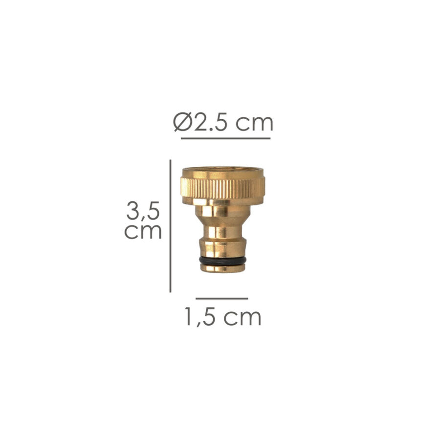 Adaptador Manguera Laton 3/4 hembra