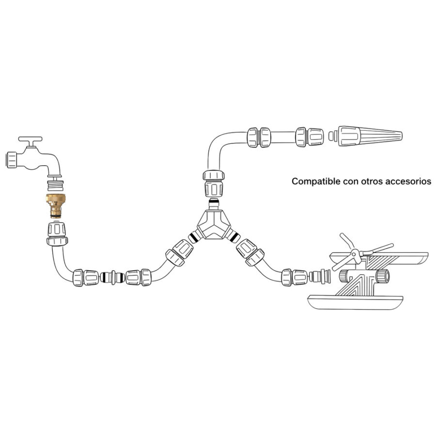 Adaptador Manguera Laton 3/4 hembra