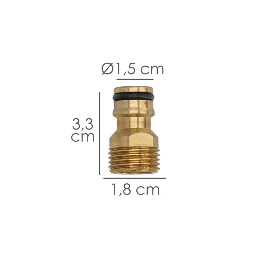 Adaptador Manguera Laton 1/2" Macho