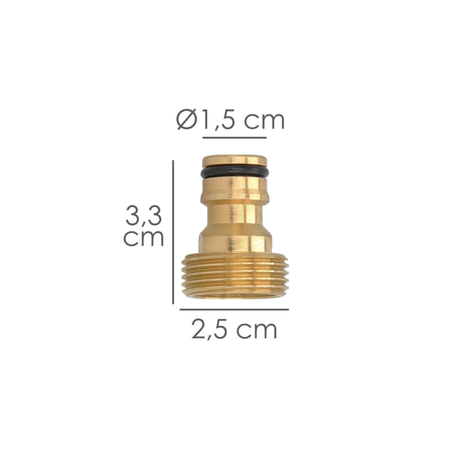 Adaptador Manguera Laton 3/4" macho