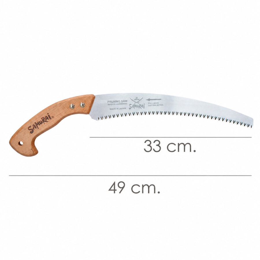 Serrucho Samurai Curvo Mango Madera 330 mm.