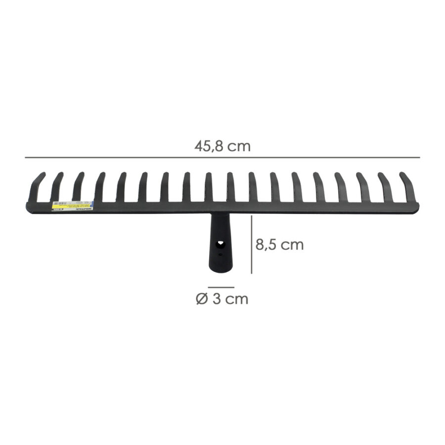 Rastrillo Sin Mango 18 Puas de 5 mm. Uso Agricola