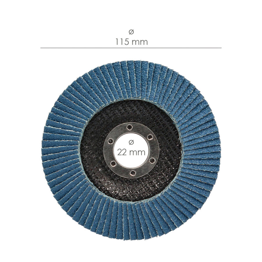 Disco Laminas Lija Circonio 115x22 mm. Grano 120