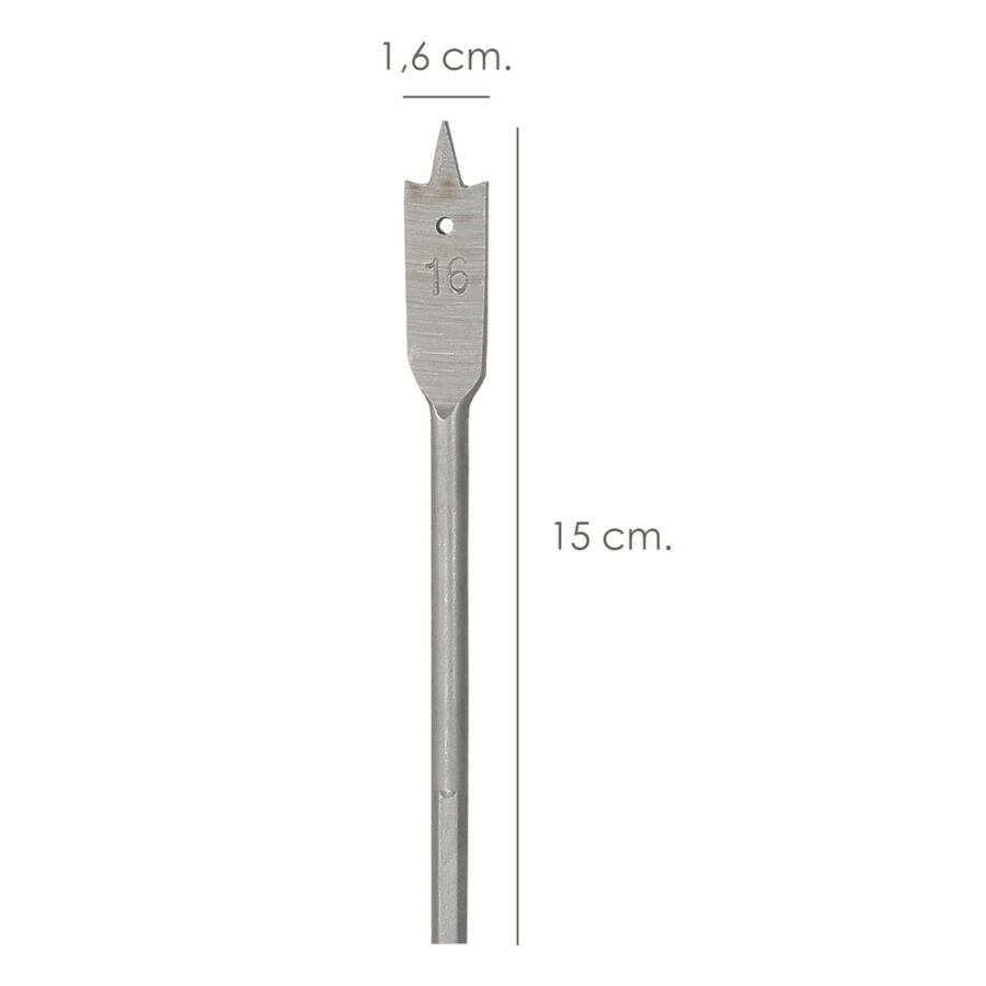Broca Plana Madera 3 Puntas Wolfpack 16,00 mm.