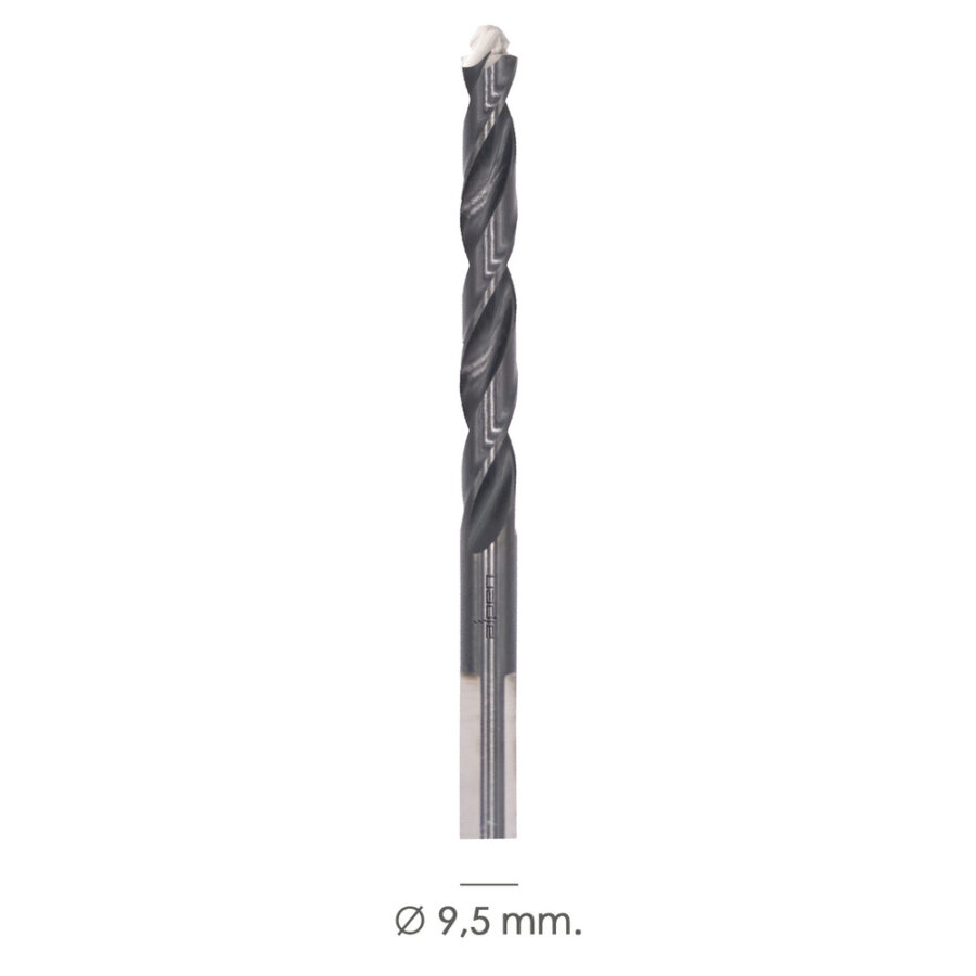 Broca Alpen Hss Metal Head Ø 9,50 mm. Tecnologia PEC 3 Filos Corte, Antideslizante, Vastago 3 Caras, Mas Rapida, Menor Esfuerzo