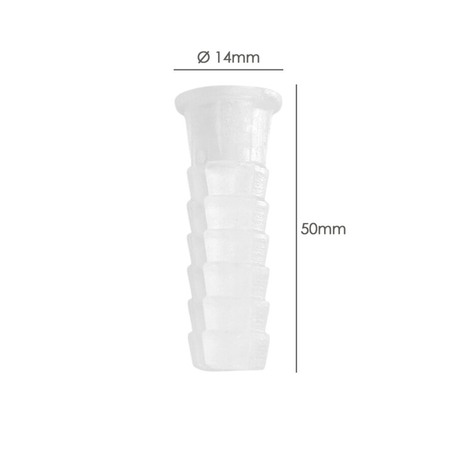 Taco Wolfpack Plástico Blanco 14x50 mm. (25 unidades)