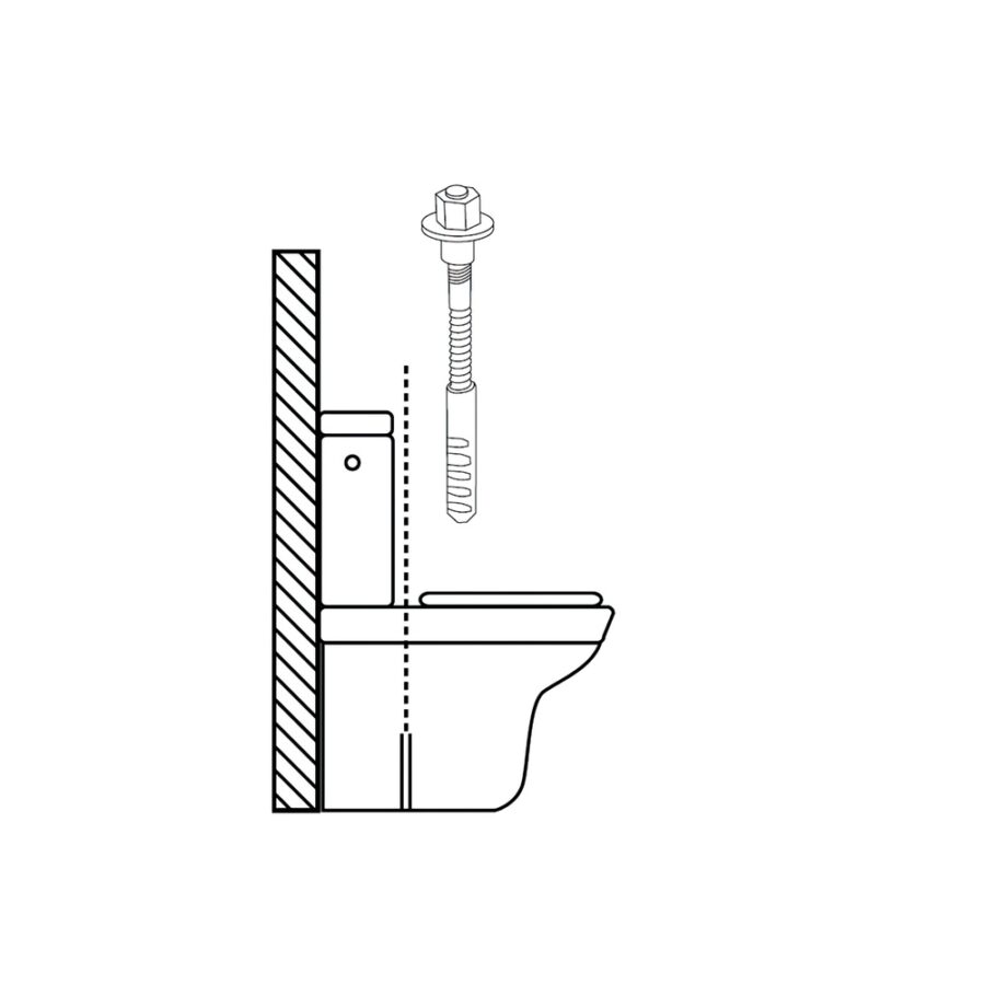 Kit Sanitario Fijacion Wc 6x80 mm. Inoxidable (2 Piezas)
