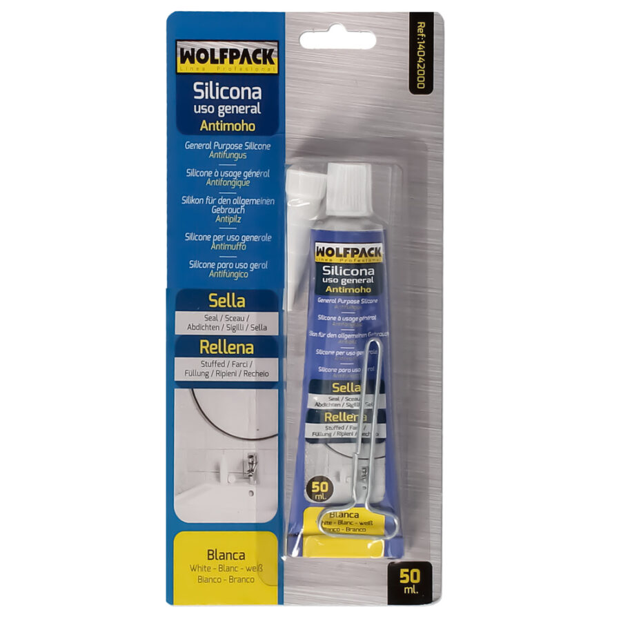Silicona Acida Antimoho Tubo 50 ml. Blanca