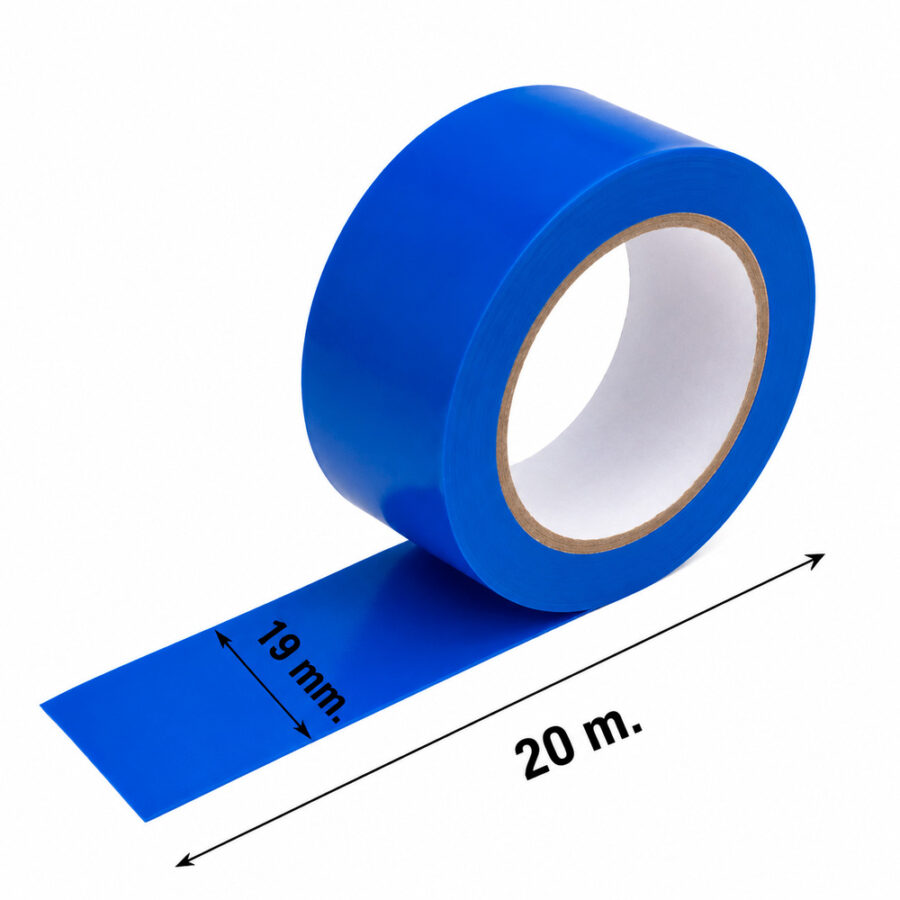 Cinta Aislante 20 m. x 19 mm. Azul Uso doméstico