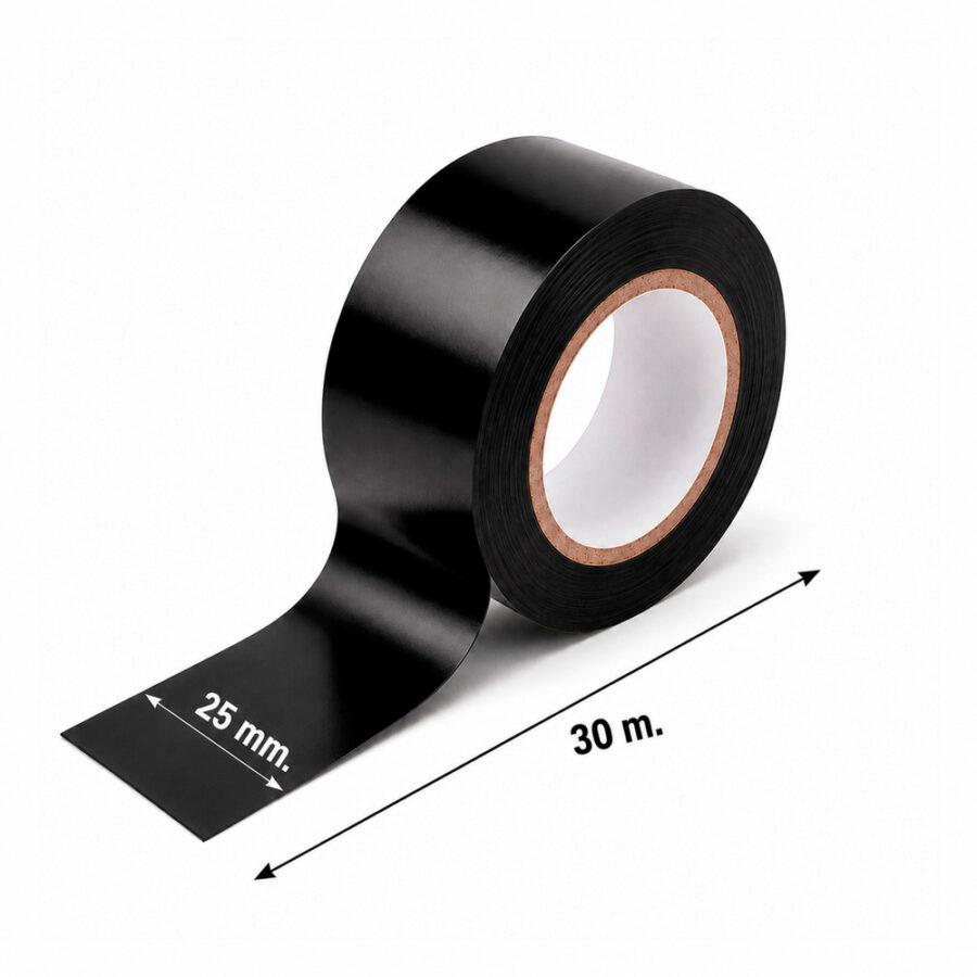 Cinta Aislante 30 m. x 25 mm. Negra Uso Doméstico