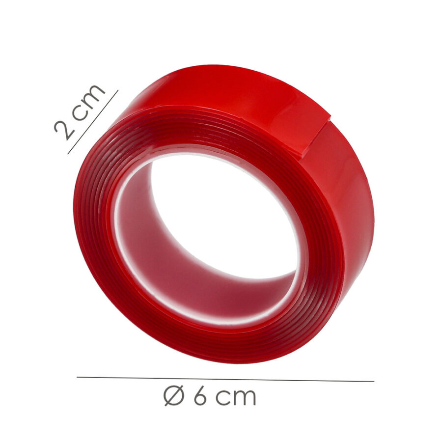 Cinta Doble Cara Elástica transparente 1,5 m. x 19 mm.