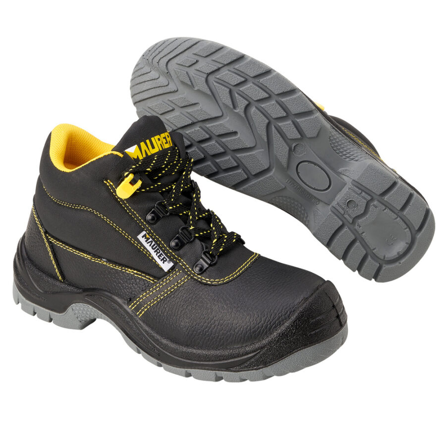 Botas Seguridad Maurer S3 Modelo Capua Antideslizante Con Suela y Puntera Antiperforación y Resistencia A Hidrocarburos Nº 36 (Par)