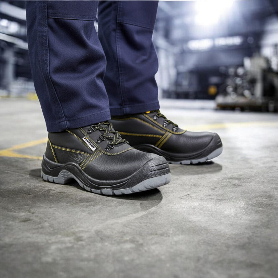 Botas Seguridad Maurer S3 Modelo Capua Antideslizante Con Suela y Puntera Antiperforación y Resistencia A Hidrocarburos Nº 43. (Par)