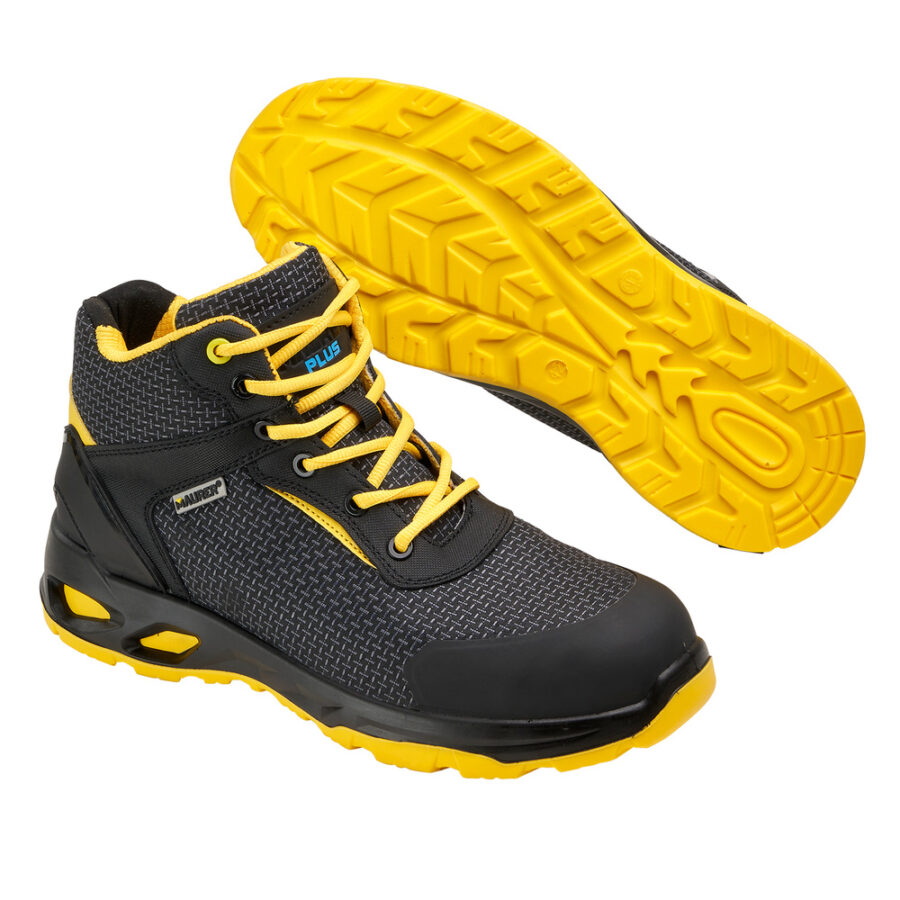 Botas Seguridad Maurer S3 Modelo Amerina Antideslizante con Suela Resistente a los Hidrocarburos. Talla 43.
