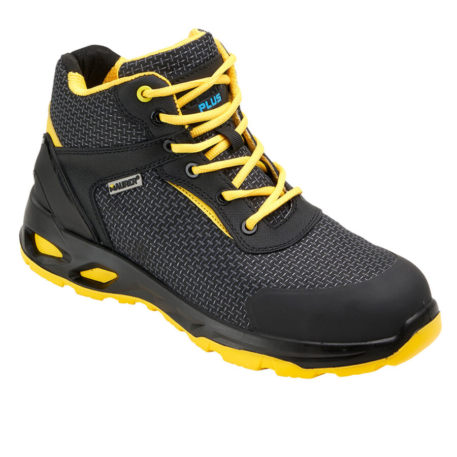 Botas Seguridad Maurer S3 Modelo Amerina Antideslizante con Suela Resistente a los Hidrocarburos. Talla 45.