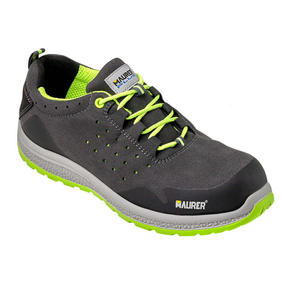 Deportiva Seguridad Maurer S1 Modelo Resia Antideslizante con Suela Resistente a los Hidrocarburos Talla 43.