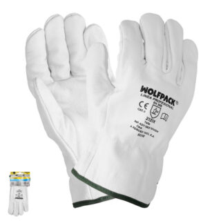 Guantes Piel FLOR 9" Con Colgador (Par)