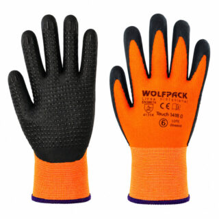 Guantes Nylon Con Palma En Foam y Puntos Nitrilo Touch 10" (Par)