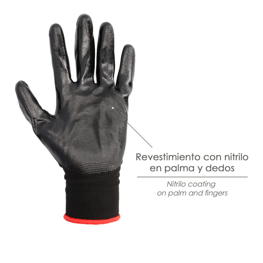 Guantes Nitrilo / Poliester Impregnado 6" (Par)
