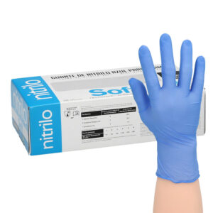 Guante Desechable Nitrilo Azul S 3,5 gms. Caja 100 unidades.