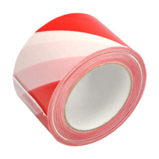 Cinta Señalización LDPE Roja/Blanca Rollo 70 mm. x 200 Metros