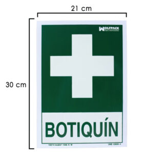 Cartel Botiquin 21x 30 (Alt.) cm.