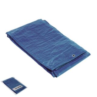 Lonas Con Ojetes De Aluminio 6x10 metros (Aproximadamente) Con Ojetes Metálicos, Lona de Protección Duradera, Color Azul.