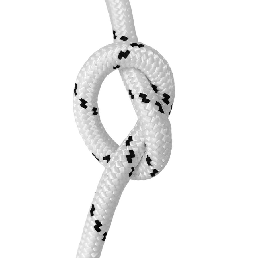 Cuerda Poliester Trenzada Blanco / Azul 5 mm. Bobina 200 m.