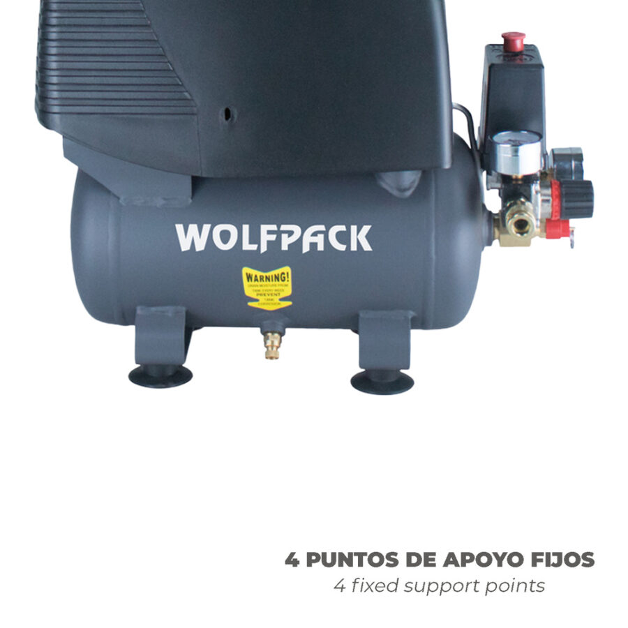Compresor Aire 6 Litros / 8 Bares / 1,1 Kw - 1,5 HP Sin Aceite