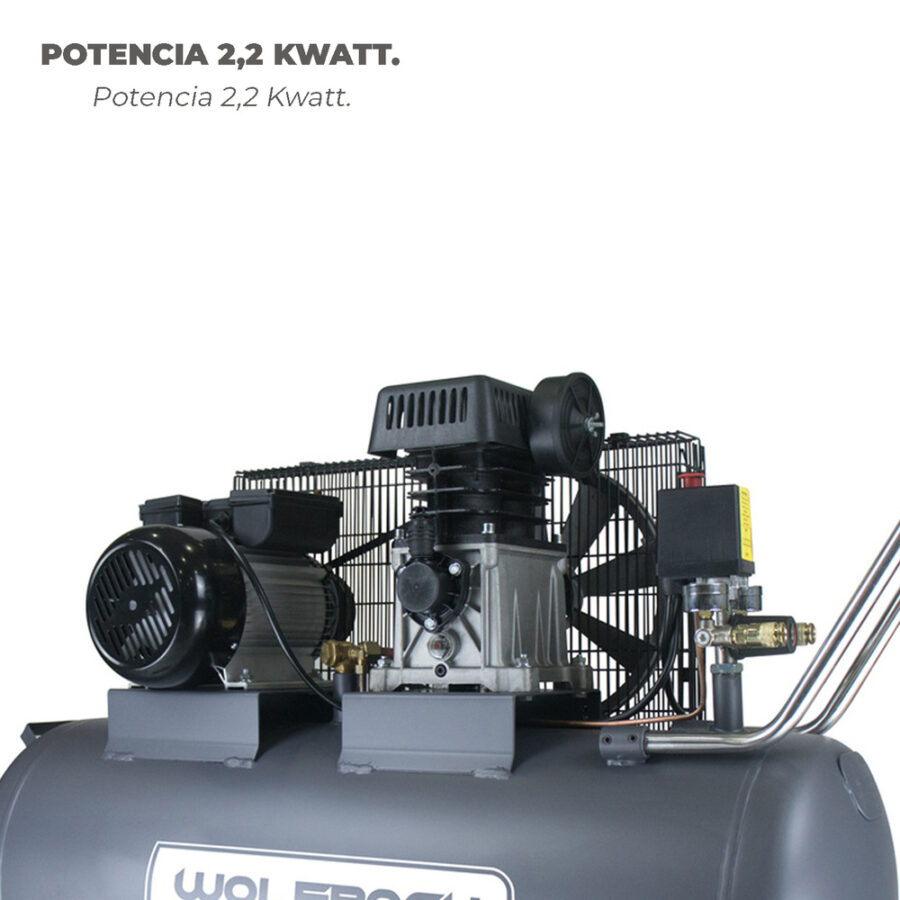 Compresor 100 Litros / 8 Bares / 2,2 Kw - 3,0 Hp Lubricado Por Aceite