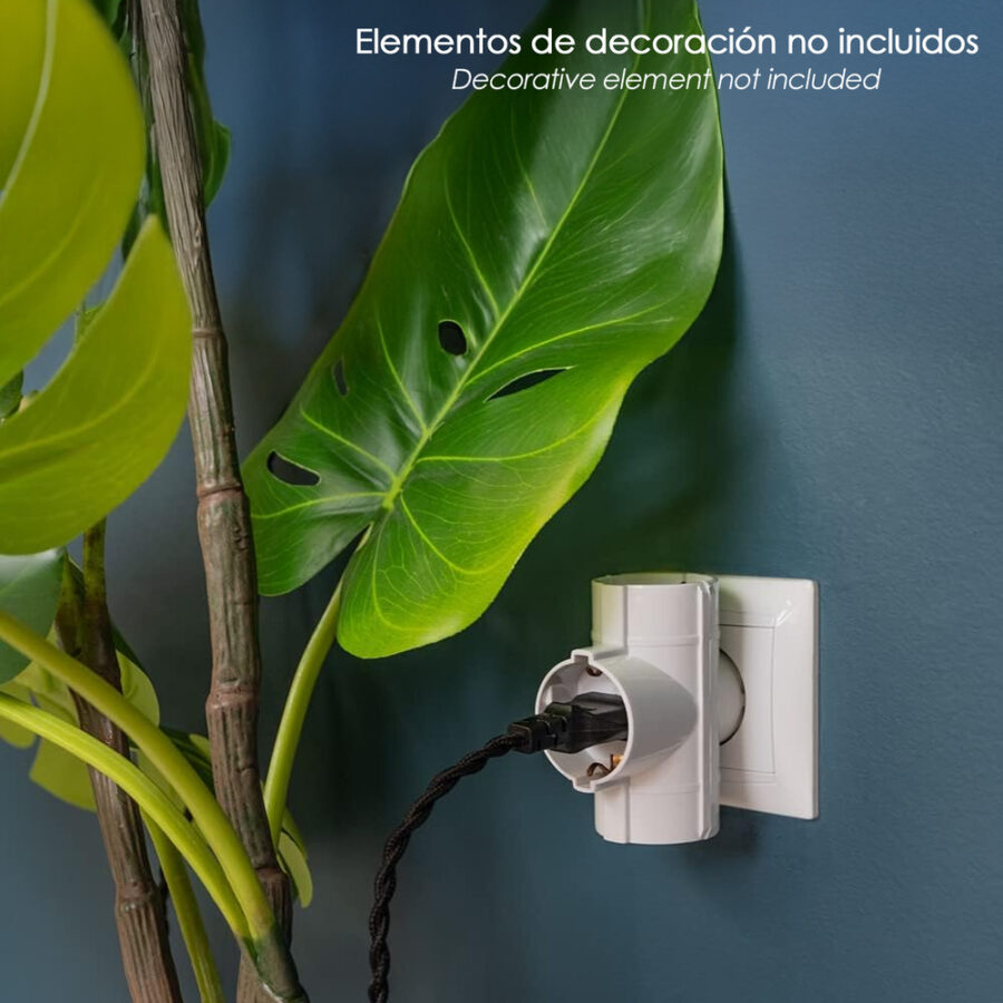 Adaptador Triple Schuko 16 A 250 V.