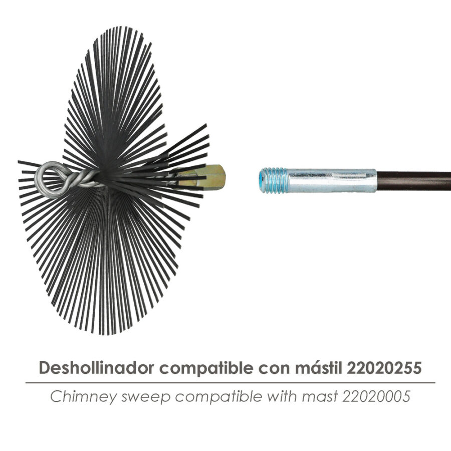 Cepillo Deshollinador Acero Pl. 200 mm M12