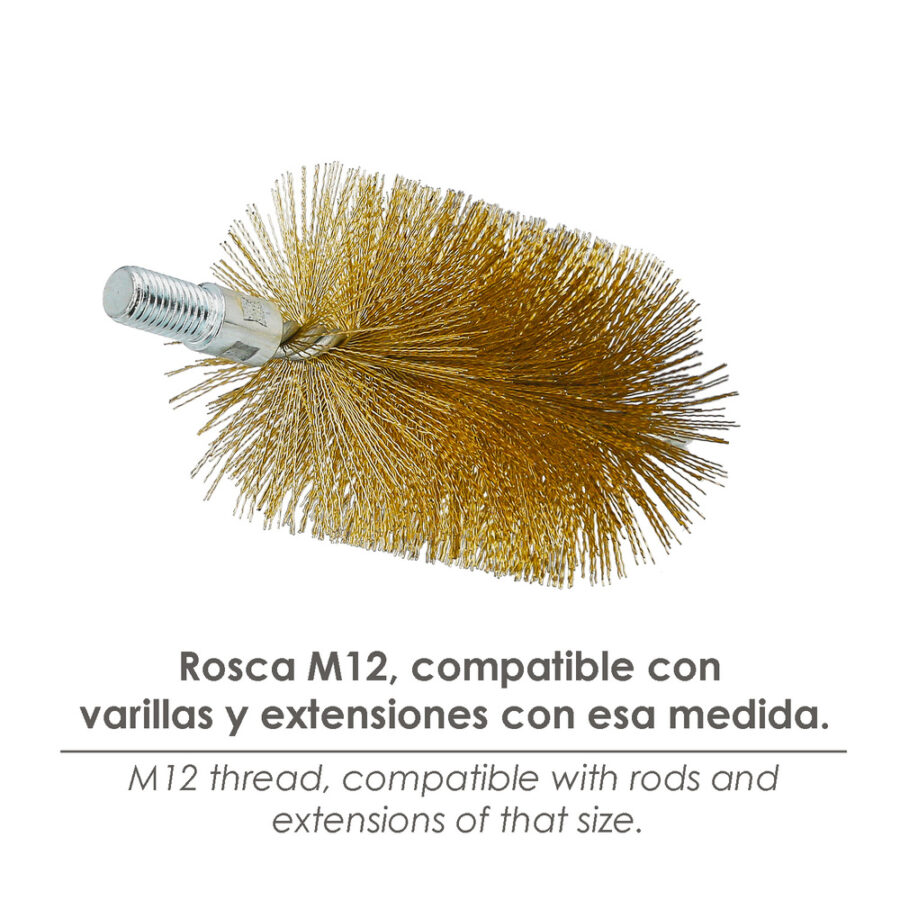 Cepillo Limpiatubos Acero 75 mm M12